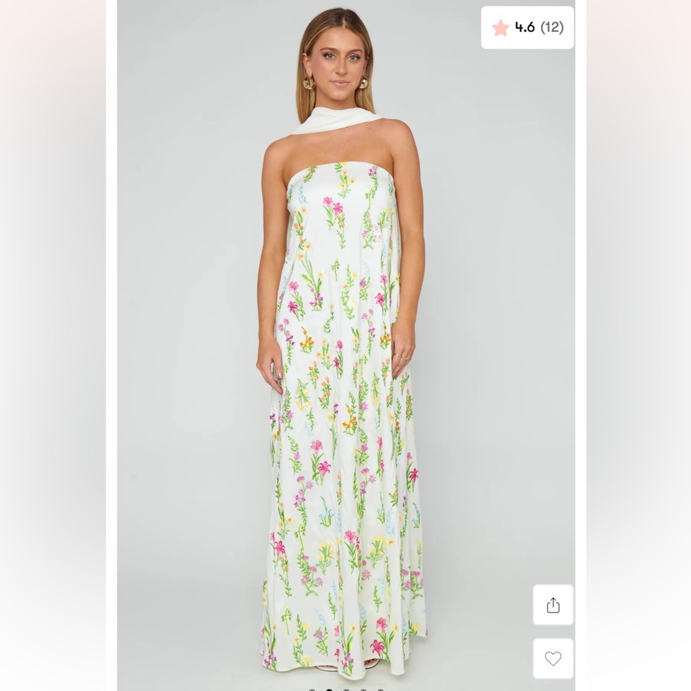Show Me Your MuMu White Floral Maxi Dress